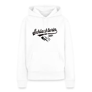 Schlachterin 2024 Beruf Schlachterei Schlachter - Frauen Premium Bio Hoodie - Weiß - Vorne - Julia (174cm)