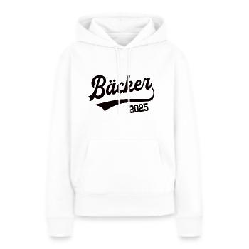 Bäcker 2025 Beruf Bäckerei Lehre Lehrling Konditor - Frauen Premium Bio Hoodie - Weiß - Vorne - Julia (174cm)