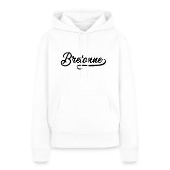 Vintage Bretonisch - Frauen Premium Bio Hoodie - Weiß - Vorne - Julia (174cm)