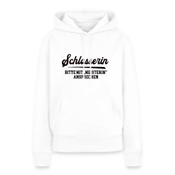 Schlosserin Meisterin Prüfung Bestanden Metallbau - Frauen Premium Bio Hoodie - Weiß - Vorne - Julia (174cm)