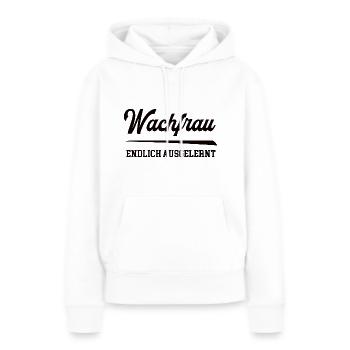 Wachfrau Ausbildung Bestanden Wachdienst Secruity - Frauen Premium Bio Hoodie - Weiß - Vorne - Julia (174cm)