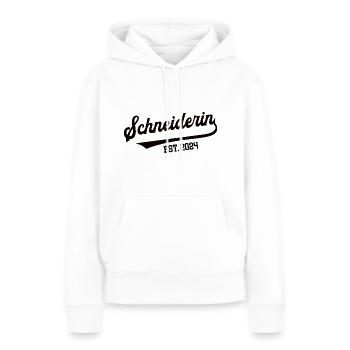 Schneiderin 2024 Beruf Schneiderei Azubi Lehrling - Frauen Premium Bio Hoodie - Weiß - Vorne - Julia (174cm)