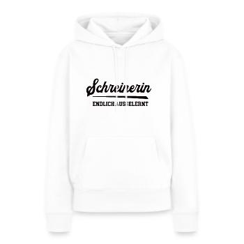 Schreinerin Ausbildung Bestanden Azubi Schreiner - Frauen Premium Bio Hoodie - Weiß - Vorne - Julia (174cm)