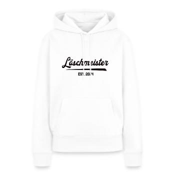 Freiwillige Feuerwehr Löschmeister 2024 Dienstgrad - Frauen Premium Bio Hoodie - Weiß - Vorne - Julia (174cm)