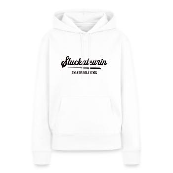 Stuckateurin in Ausbildung Stuckateurausbildung - Frauen Premium Bio Hoodie - Weiß - Vorne - Julia (174cm)