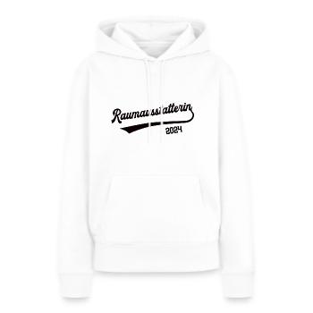 Raumausstatterin 2024 Beruf Raumausstattung - Frauen Premium Bio Hoodie - Weiß - Vorne - Julia (174cm)