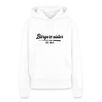 Bürgermeister est 2025 Wahl Bürgermeisterwahl 25 - Frauen Premium Bio Hoodie - Weiß - Vorne - Julia (174cm)
