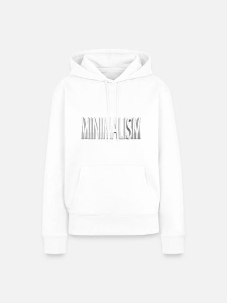 Minimalismus - Frauen Premium Bio Hoodie - Weiß