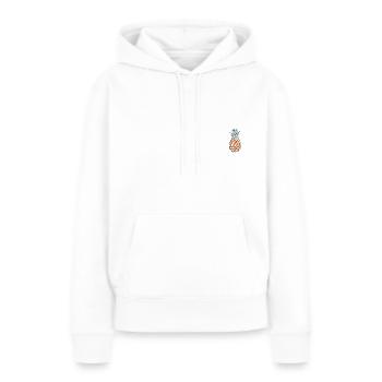 Vecteur ananas - Sweat à capuche Premium bio Femme - blanc - Devant - Julia (174cm)