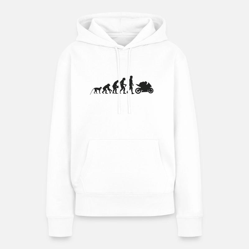 Evolution motorcycle - Women’s Premium Organic Hoodie - white