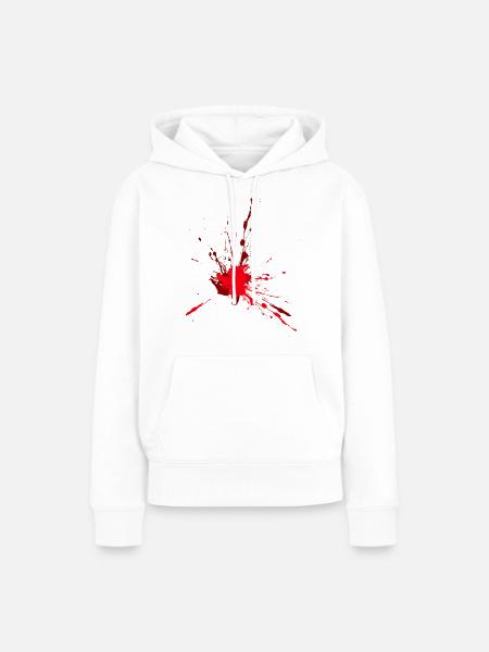 Blutspritzer - Frauen Premium Bio Hoodie - Weiß
