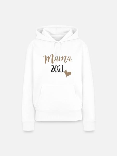 Mama 2021 - Frauen Premium Bio Hoodie - Weiß