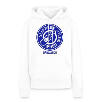Baywatch Slippery When Wet - Frauen Premium Bio Hoodie - Weiß - Vorne - Julia (174cm)