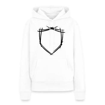 Schild / Wappen Symbol. Hand gezeichnet. Vorlage - Frauen Premium Bio Hoodie - Weiß - Vorne - Julia (174cm)