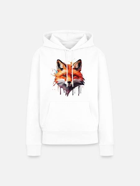 Niedlicher Fuchs - Frauen Premium Bio Hoodie - Weiß