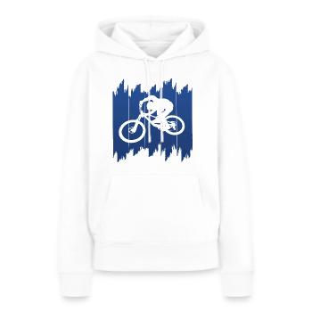 Bike Fahrrad Biken Biker - Frauen Premium Bio Hoodie - Weiß - Vorne - Julia (174cm)