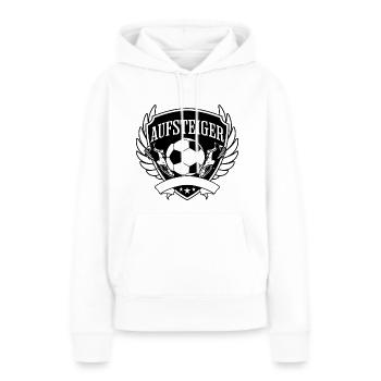 Aufsteiger Wappen Fußball - Frauen Premium Bio Hoodie - Weiß - Vorne - Julia (174cm)