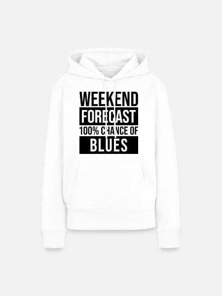 Blues Blues Blues - Frauen Premium Bio Hoodie - Weiß