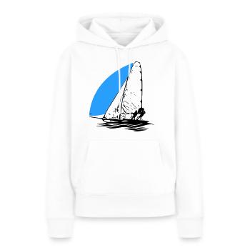 49er Dériveur à voile Régate de voilier Voile Sports de voile - Sweat à capuche Premium bio Femme - blanc - Devant - Julia (174cm)