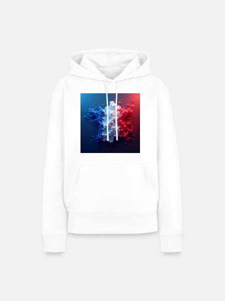 La France - Frauen Premium Bio Hoodie - Weiß