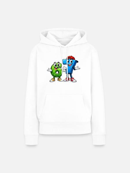 67 SIXSEVEN - Frauen Premium Bio Hoodie - Weiß