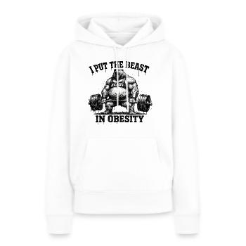 Bestie - Frauen Premium Bio Hoodie - Weiß - Vorne - Julia (174cm)