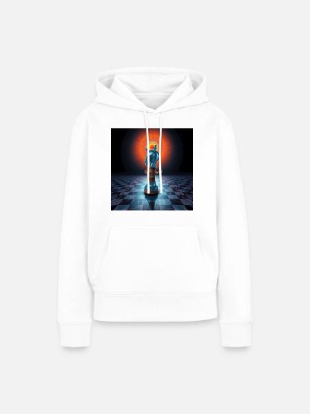 Quantum Knight: Der Zug der Matrix - Frauen Premium Bio Hoodie - Weiß