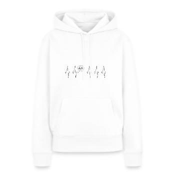 Pug Life Mops Leben Hund Geschenk - Frauen Premium Bio Hoodie - Weiß - Vorne - Julia (174cm)