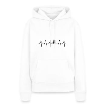 Vélo Vélo Vélo Vélo Vélo - Sweat à capuche Premium bio Femme - blanc - Devant - Julia (174cm)