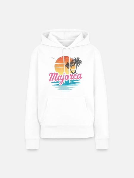 Mallorca - Frauen Premium Bio Hoodie - Weiß