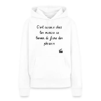 Les Tontons Flingueurs ! Réplique culte - Humour - Sweat à capuche Premium bio Femme - blanc - Devant - Julia (174cm)