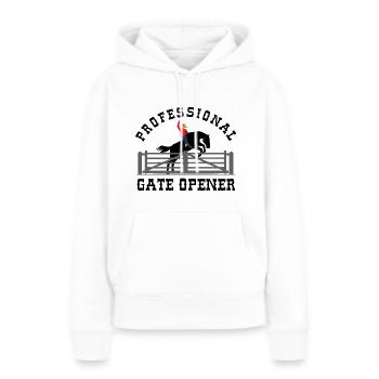 Professional Gate Opener - Women’s Premium Organic Hoodie - white - Front - Julia (174cm)