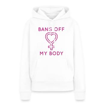 Bannit mon corps - Sweat à capuche Premium bio Femme - blanc - Devant - Julia (174cm)