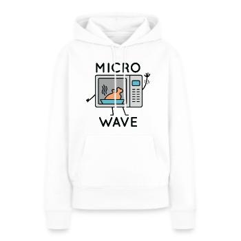 Micro Wave - Women’s Premium Organic Hoodie - white - Front - Julia (174cm)