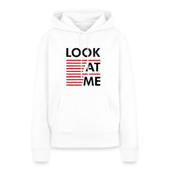 Déclaration Regardez-moi - Sweat à capuche Premium bio Femme - blanc - Devant - Julia (174cm)