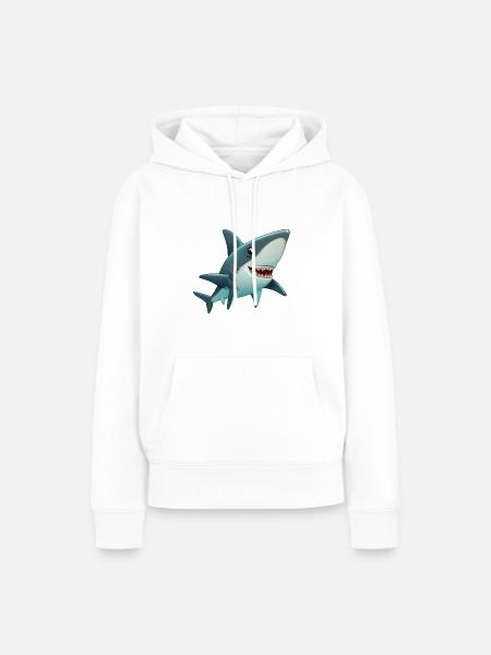 Hai - Frauen Premium Bio Hoodie - Weiß