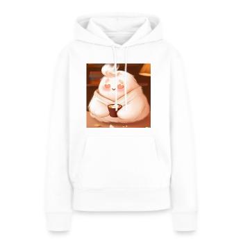 Fluffiges Tierchen - Frauen Premium Bio Hoodie - Weiß - Vorne - Julia (174cm)