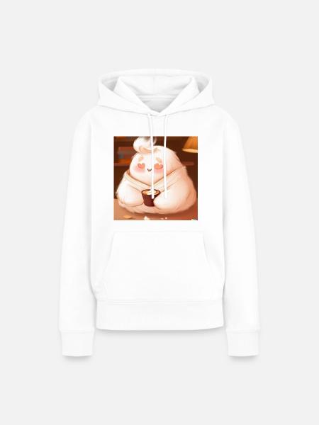 Fluffiges Tierchen - Frauen Premium Bio Hoodie - Weiß