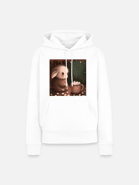 Fluffiges Tierchen - Frauen Premium Bio Hoodie - Weiß