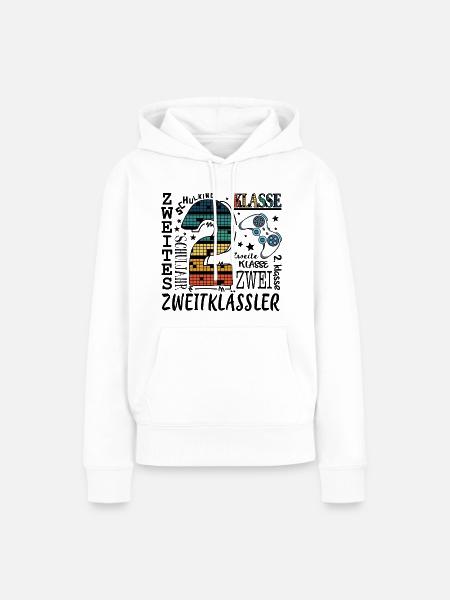 2. Klasse Gaming - Frauen Premium Bio Hoodie - Weiß