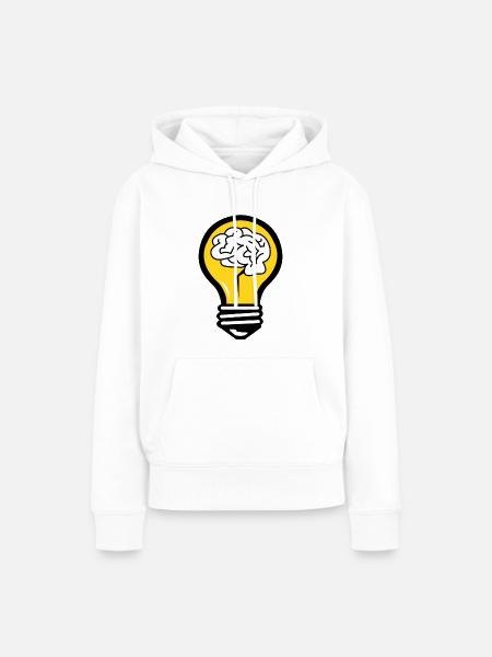 Superhirn - Frauen Premium Bio Hoodie - Weiß