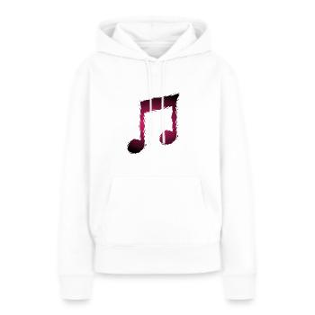 Note de musique musicale - Sweat à capuche Premium bio Femme - blanc - Devant - Julia (174cm)