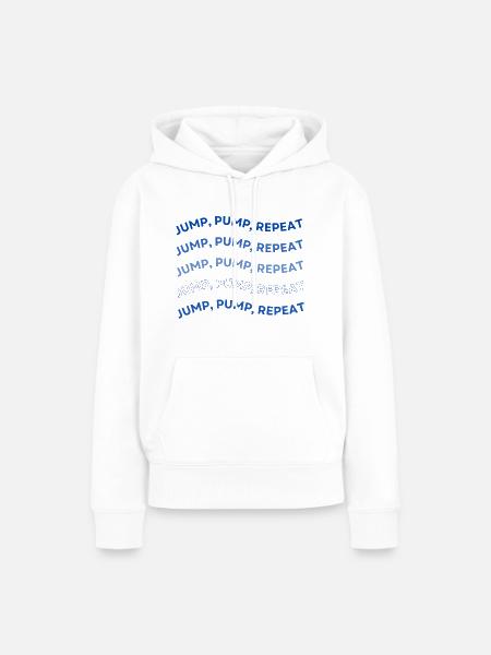 jump pump foil repeat - Frauen Premium Bio Hoodie - Weiß