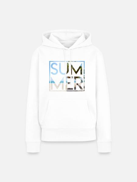 Sommer - Frauen Premium Bio Hoodie - Weiß