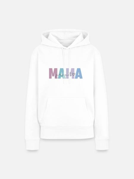 proud mama - Frauen Premium Bio Hoodie - Weiß