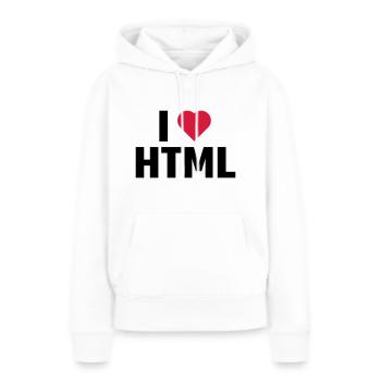 I Love HTML - Women’s Premium Organic Hoodie - white - Front - Julia (174cm)