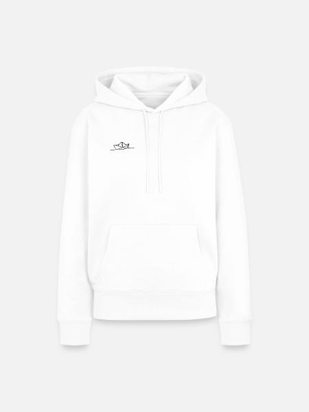 Papierschiff minimalistisch - Frauen Premium Bio Hoodie - Weiß