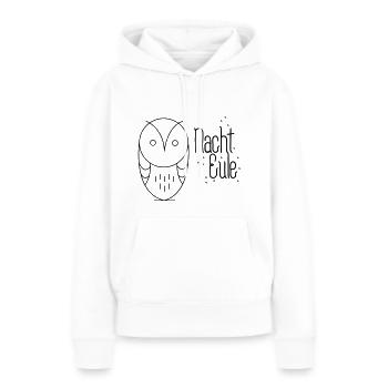 Nachteule - Frauen Premium Bio Hoodie - Weiß - Vorne - Julia (174cm)