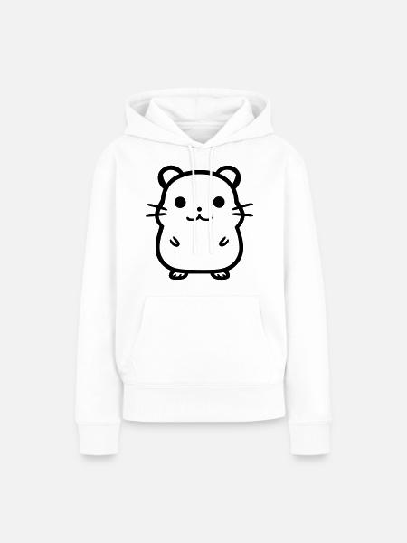 Hamster - Frauen Premium Bio Hoodie - Weiß