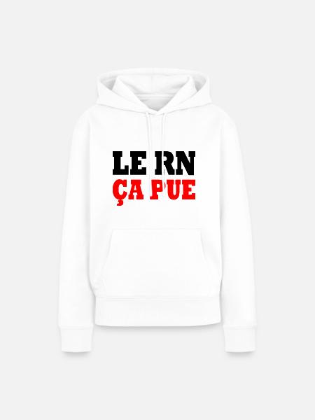 Der RN stinkt - Frauen Premium Bio Hoodie - Weiß
